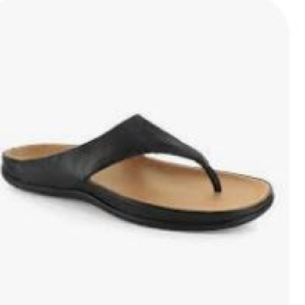 NIB Strive Black Maui Leather Sandal